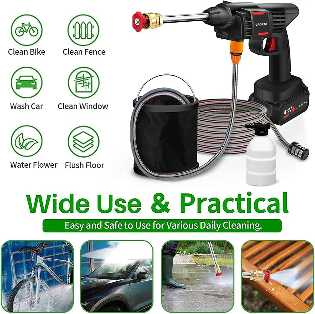 Wireless Car Washer Gun (Double Battery Included)