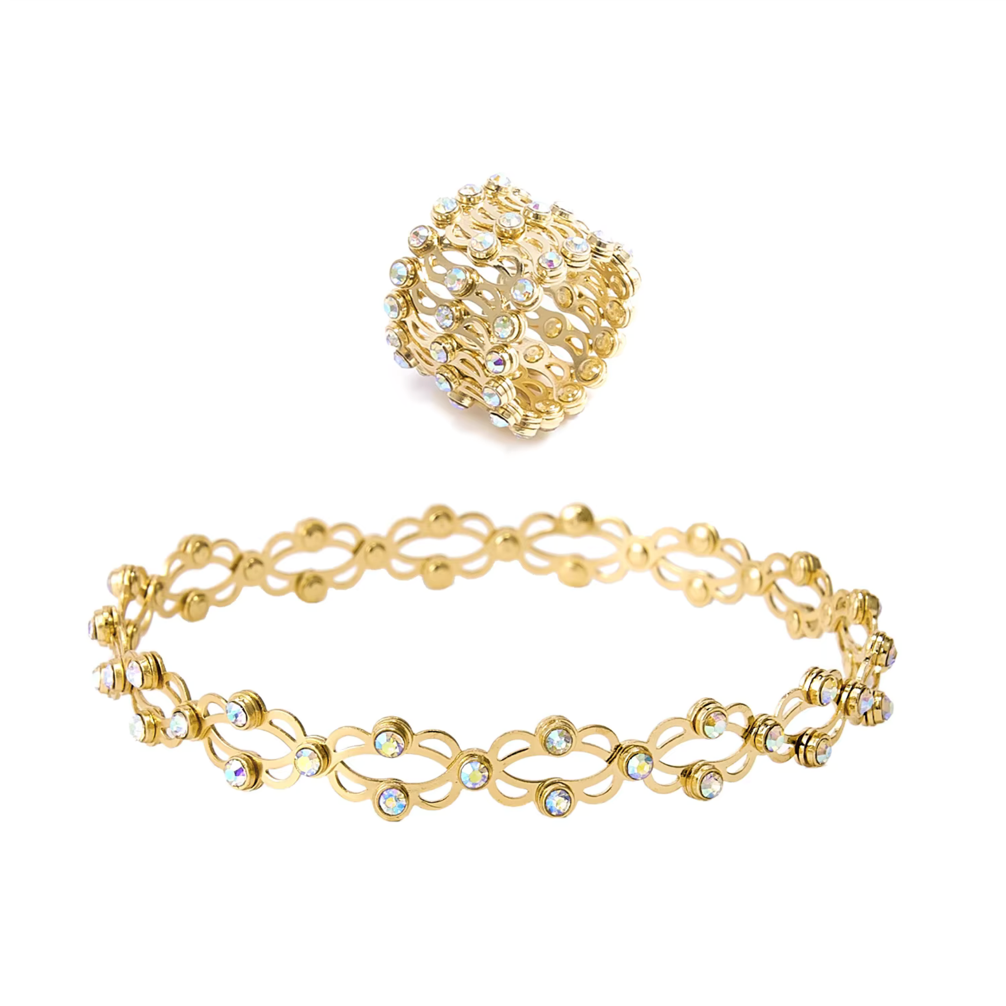 Sterling Gold Plated Magic Ring/Bracelet
