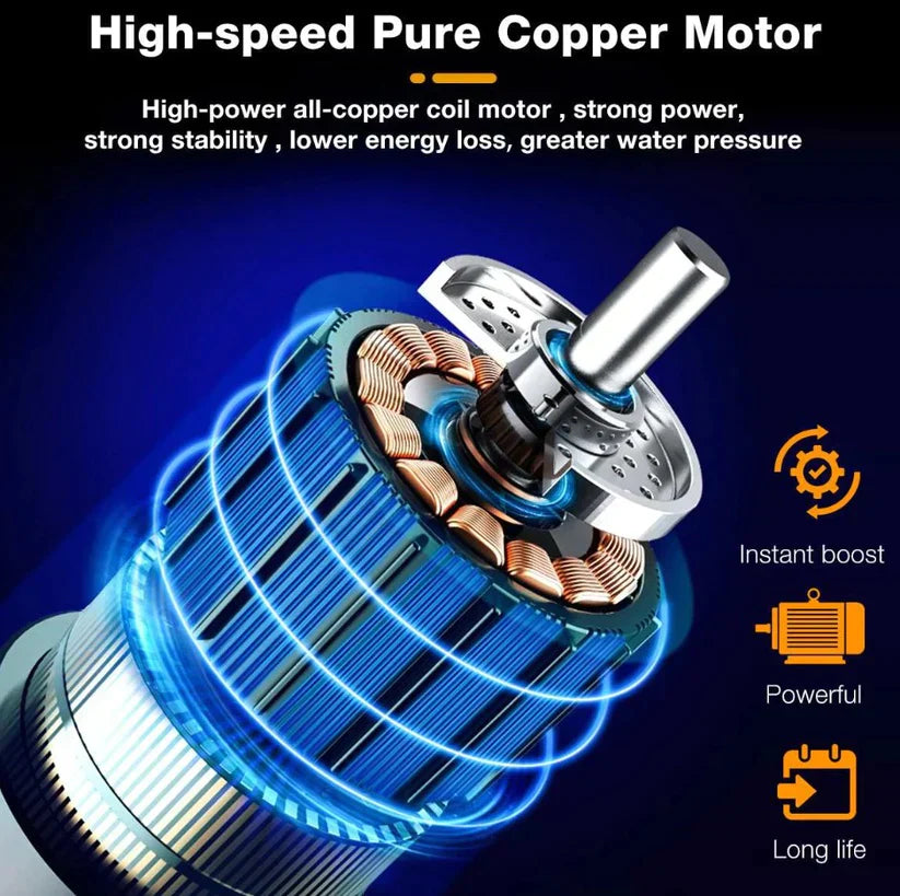 Wireless Car Washer Gun (Double Battery Included)