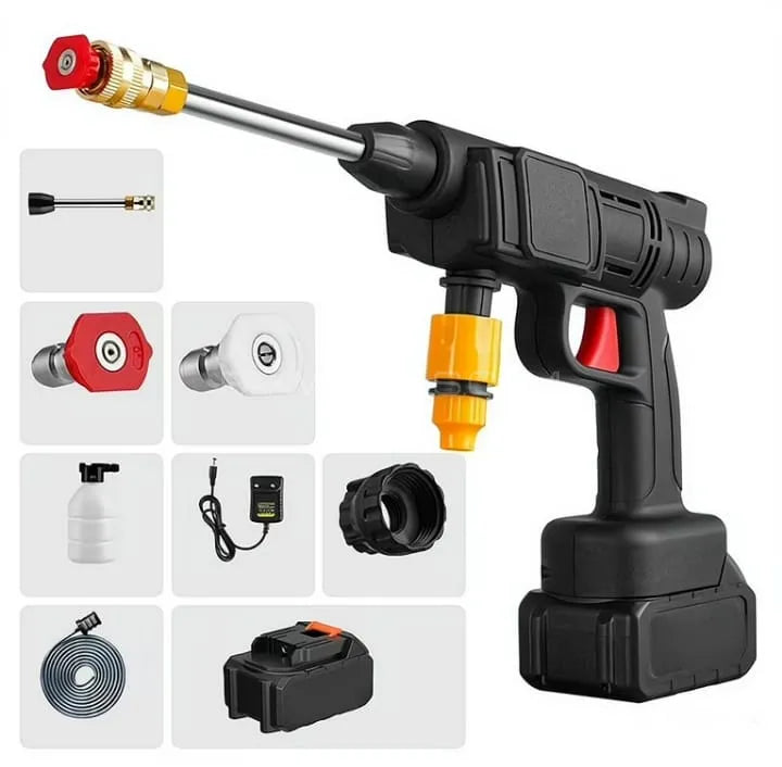 Wireless high pressure washer gun
